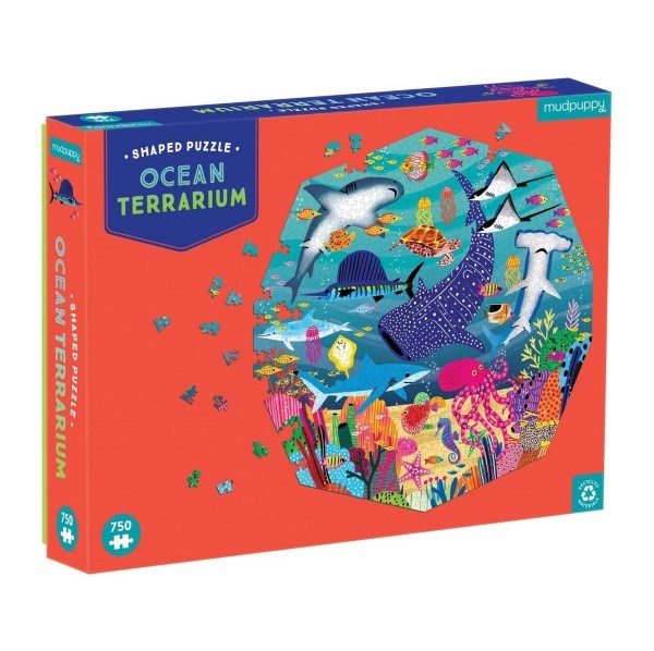 Mudpuppy Terrarium - Ocean 750 pc Shaped Puzzle (7762948260066)