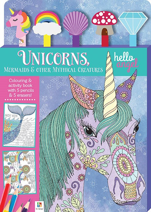 Hinkler 5-Pencil Set Hello Angel Unicorns (8264134557922)