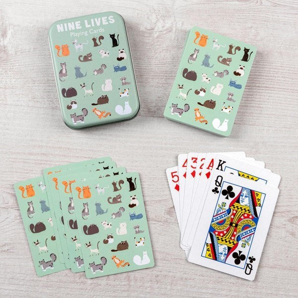 Rex London Nine Lives Playing Cards In A Tin (7687389872354)