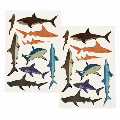 Rex London Shark Temporary Tattoos (2 sheets) (8102006030562)