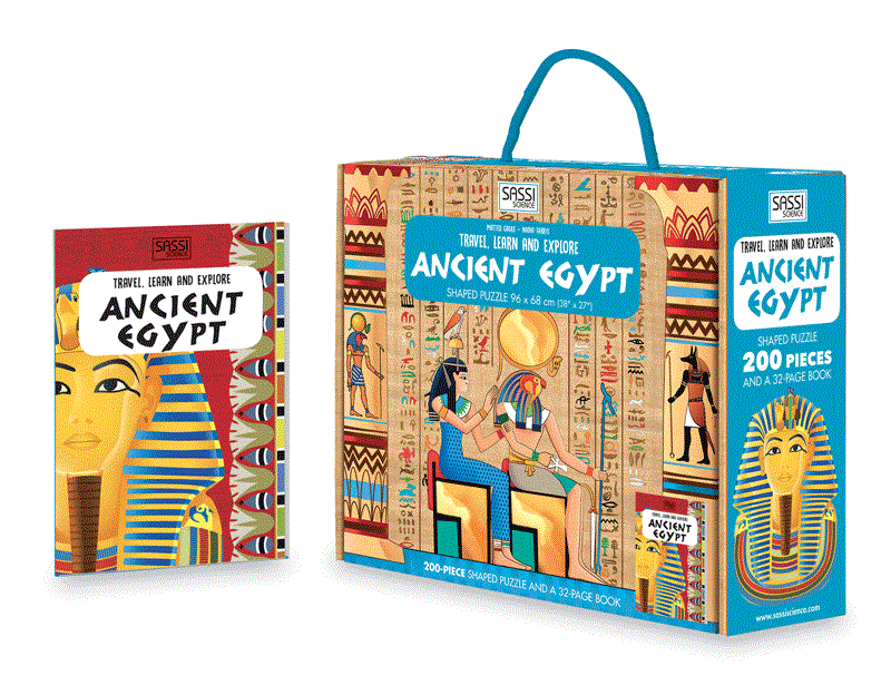 Sassi Junior Travel Learn and Explore Puzzle & Book Set - Ancient Egypt (7794312118498)