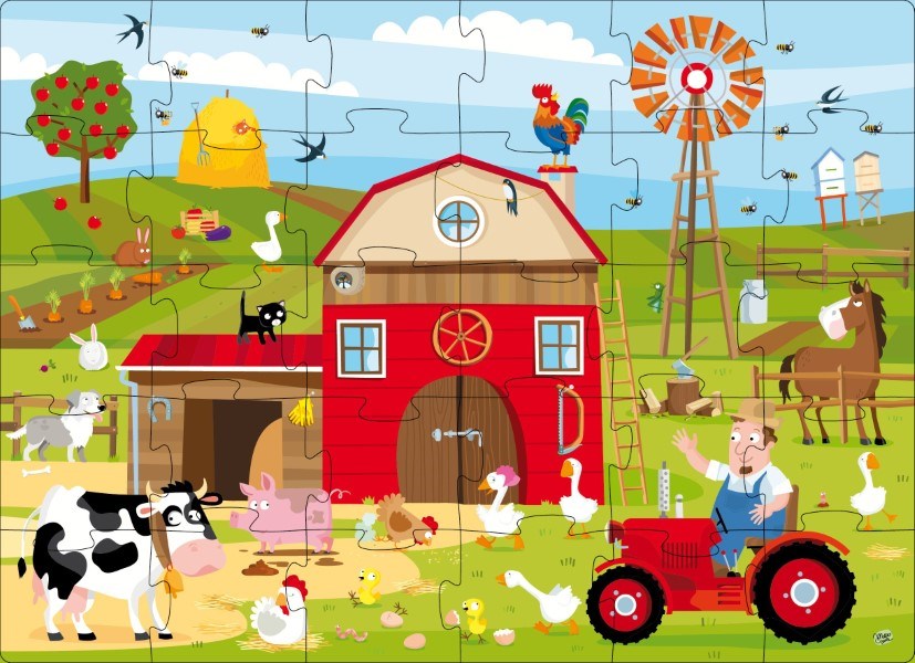 Sassi Junior Giant Puzzle Farm Friends (7013173199030)