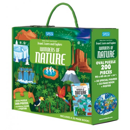 Sassi Junior Travel Learn and Explore - Puzzle and Book Set - The Wonders of Nature 205 pcs (7746707587298)