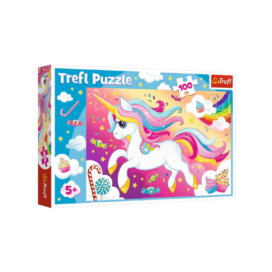 Trefl 100 Piece Puzzle Beautiful unicorn (8291976380642)