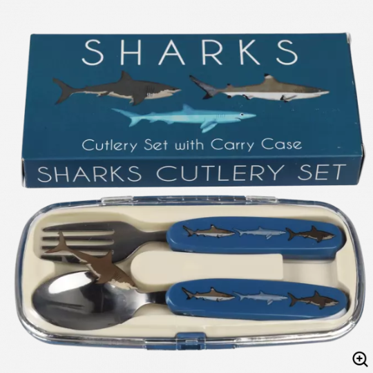 Rex London Sharks Children cutlery set (8291971399906)