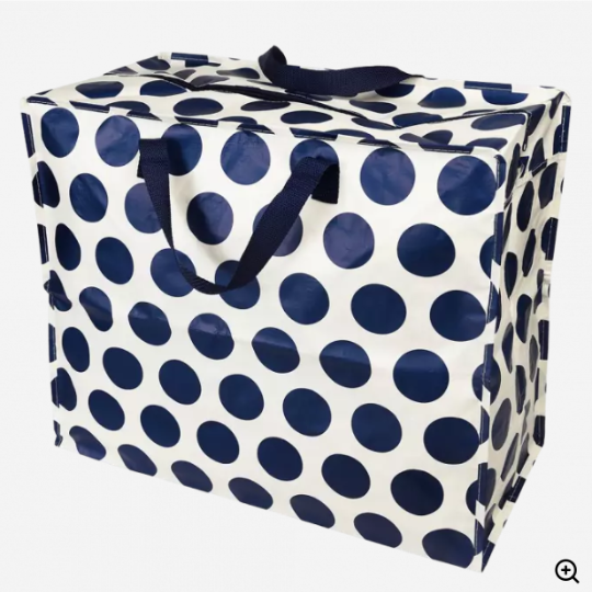 Rex London Navy On Cream Spotlight Jumbo Storage Bag (8291971465442)