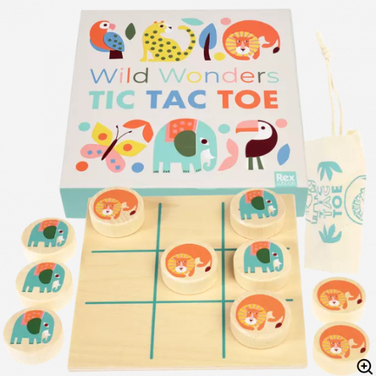 Rex London Wild Wonders wooden tic-tac-toe (8291971530978)