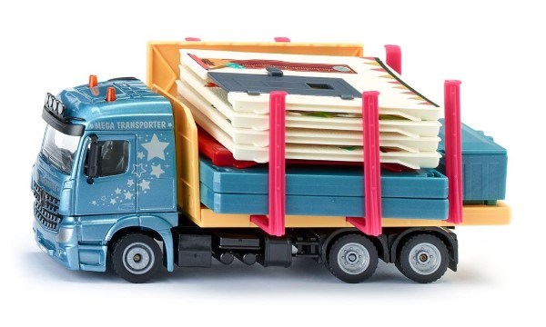 SIKU 3562 1:50 Mercedes Actros Prefab House Transporter (7032967758006)