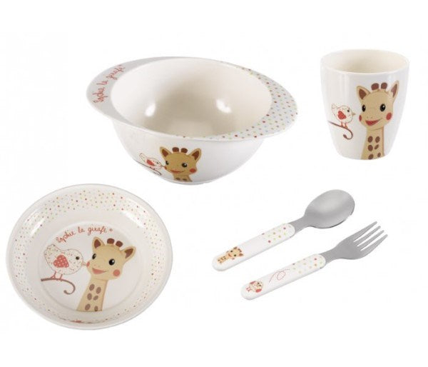 Sophie La Girafe 460006 Meal-time Set - Kiwi Version (Pink) (6899084361910)