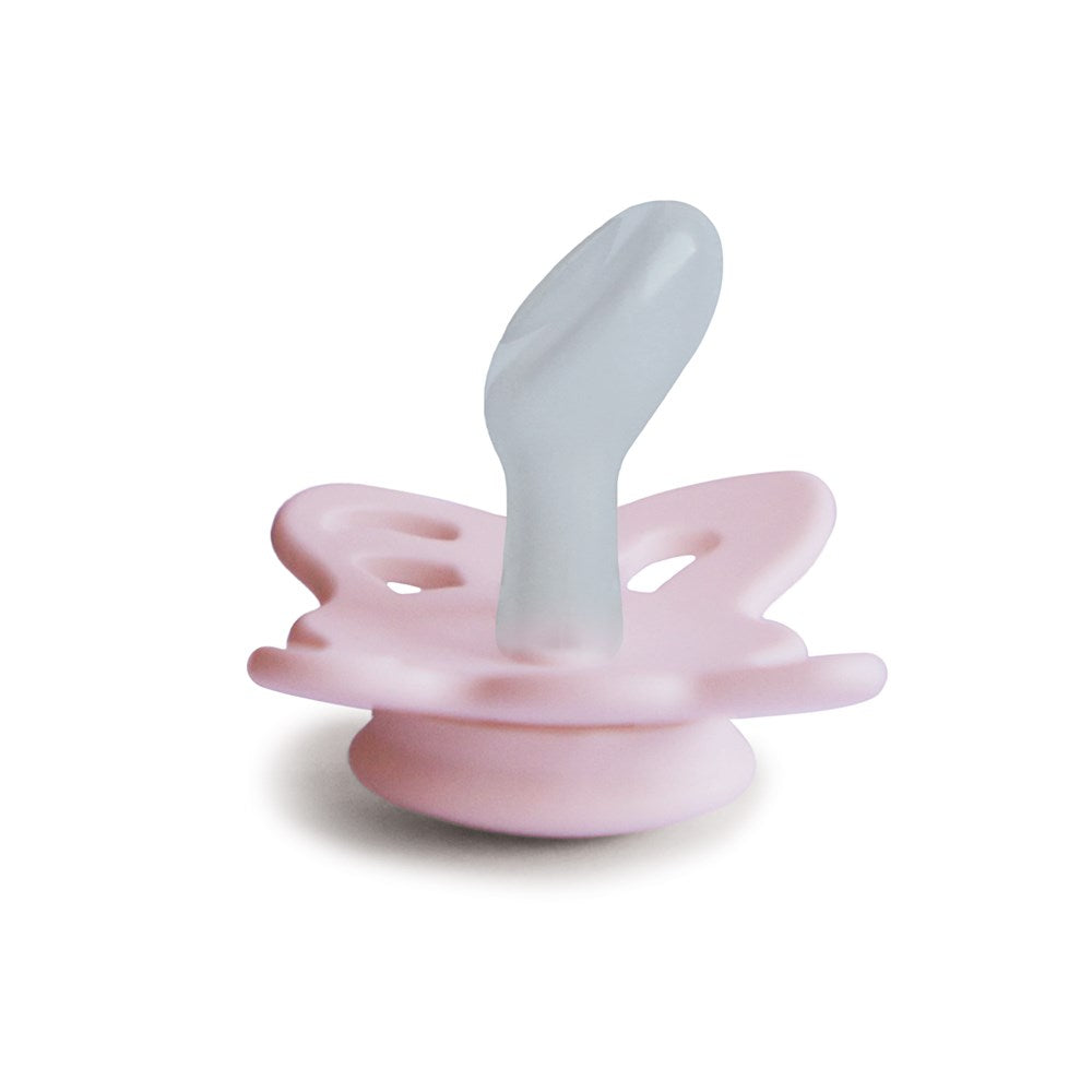 FRIGG Anatomical Butterfly Silicone Pacifier (Baby Pink) Size 1 (8030182310114)