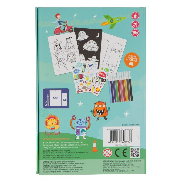 Tiger Tribe TT6-0207 Colouring Set - Adventures (6822783287478)