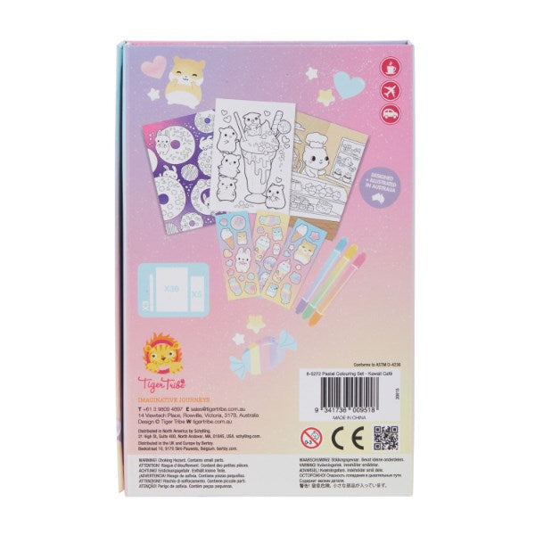 Tiger Tribe TT6-0272 Pastel Colouring Set - Kawaii Cafe (8239105736930)