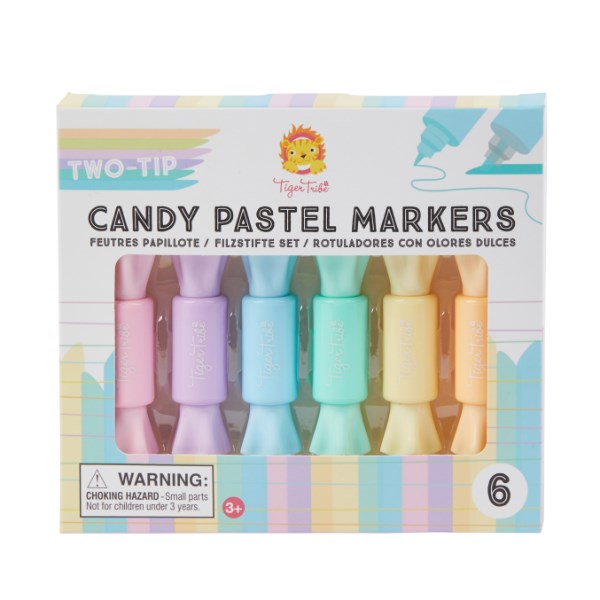 Tiger Tribe TT7-0131 Two Tip Candy Pastel Markers (7832193269986)