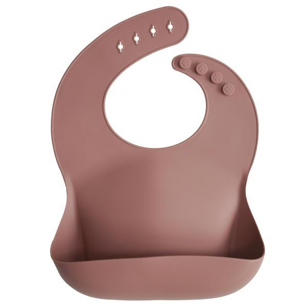 Mushie Silicone Baby Bib- Woodchuck (7448382701794)