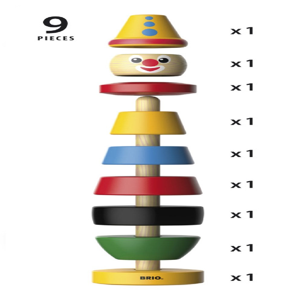 BRIO Infant - Stacking Clown 9 pieces 30120 (8075017748706)