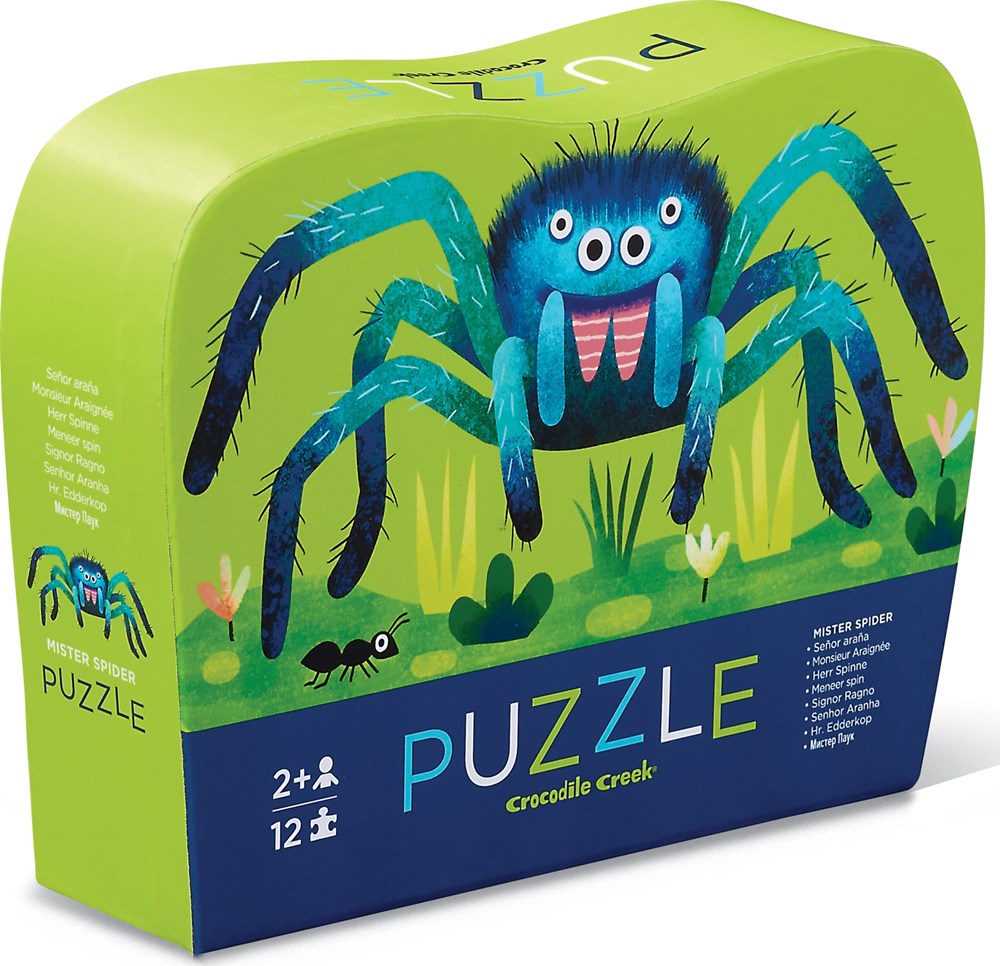 Crocodile Creek 12pc Mini Puzzle Mister Spider (7832196481250)