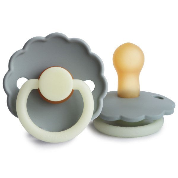 FRIGG Daisy Pacifier (French Grey Night) - Latex Size 1 (7472119546082)