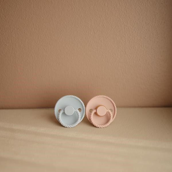 FRIGG Rope Pacifier (Powder Blue) - Latex Size 1 (7472118661346)