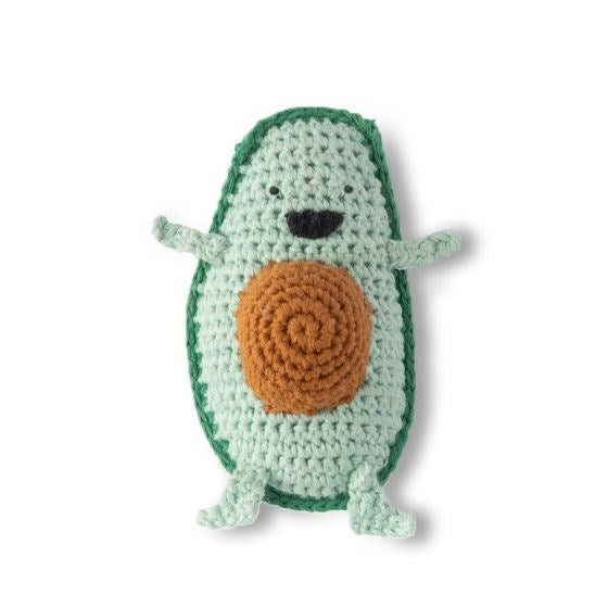 Little Linen Crochet Rattle - Anthony Avocado (8266185900258)