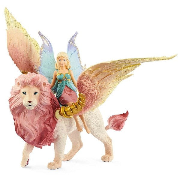 Schleich SC70714 Fairy in Flight on Winged Lion (6822763659446)