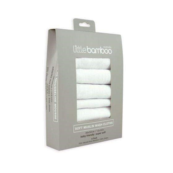 Little Linen Bamboo Muslin 6 Pack- Natural (8237398458594)