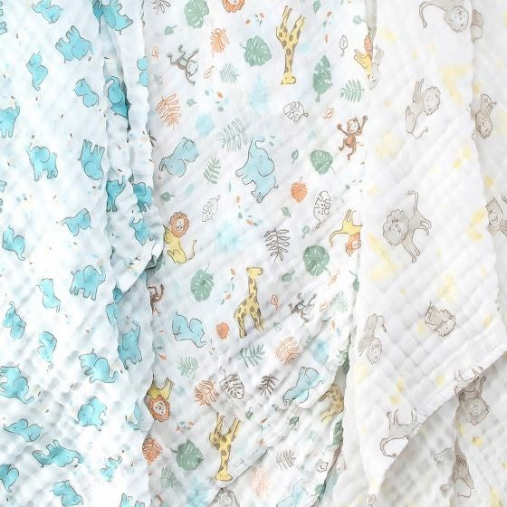 Little Linen TLLC Muslin Safari Bear 3Pk (8266188194018)