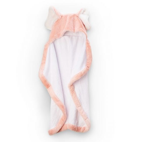 Little Linen TLLC Plush Hooded Towel Soft Pink (8266186653922)