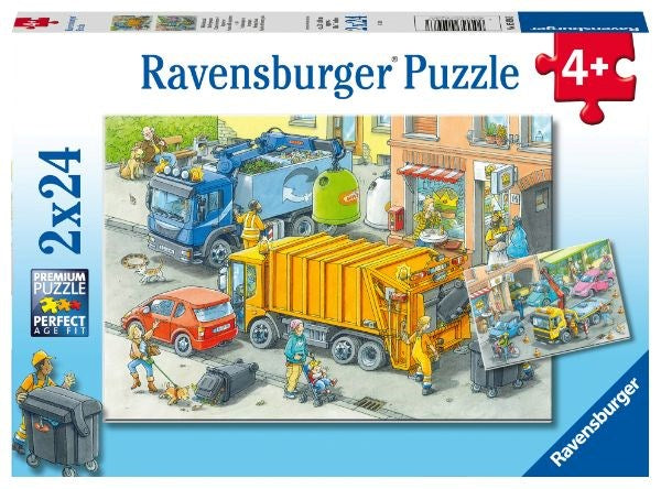 Ravensburger  Working Trucks Puzzle 2x24pc (8076828770530)