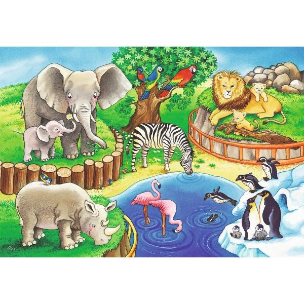 Ravensburger Animals in the Zoo Puzzle 2x12pc (8076829917410)