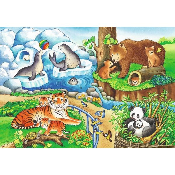 Ravensburger Animals in the Zoo Puzzle 2x12pc (8076829917410)