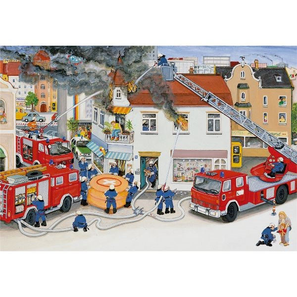 Ravensburger Busy Fire Brigade Puzzle 2x24pc (8076830441698)