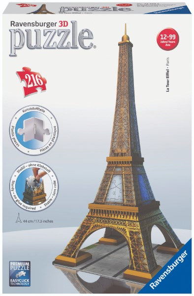 xRavensburger Eiffel Tower 3D Puzzle 216pc (6822754222262)