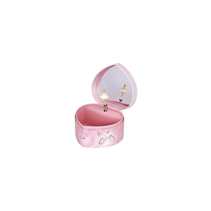 Trousselier Photoluminescent Large Heart Music Box Ballerina - Pink - Glow in dark (6823172604086)